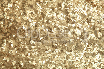 Golden sequins - sparkling sequined textile