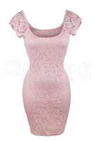 Simple pink lace dress