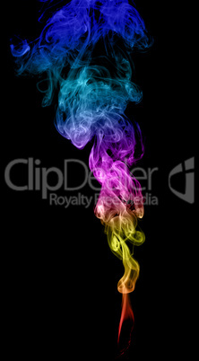 Abstract multicolored smoke