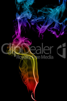 Abstract multicolored smoke