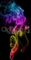 Abstract multicolored smoke