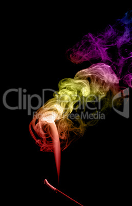 Abstract multicolored smoke