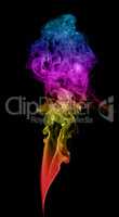 Abstract multicolored smoke