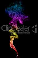 Abstract multicolored smoke