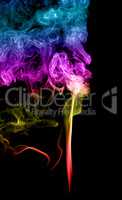 Abstract multicolored smoke