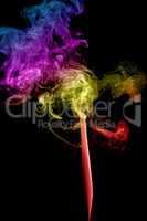 Abstract multicolored smoke