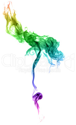 Abstract multicolored smoke