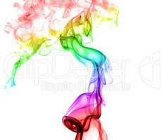 Abstract multicolored smoke