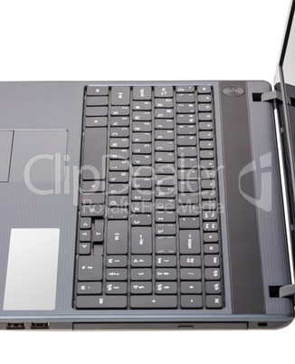 Electronic collection - Modern laptop isolated on white backgrou