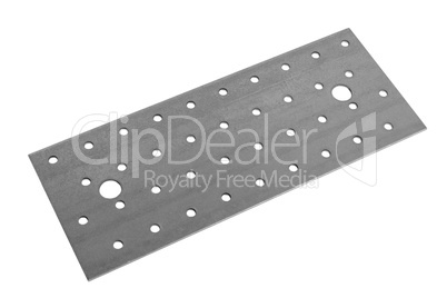 Metal sheet surface with holes
