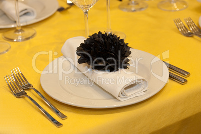 Elegant wedding dinner