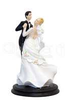 A wedding couple figurines