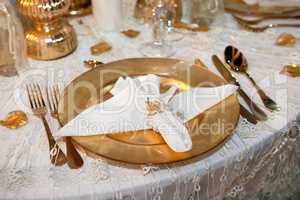 Luxurious wedding dinner