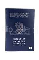 Croatian passport isolated on white