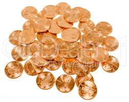 Retro look Dollar coins 1 cent wheat penny cent