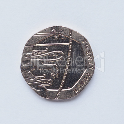 UK 20 pence coin