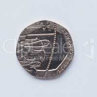 UK 20 pence coin