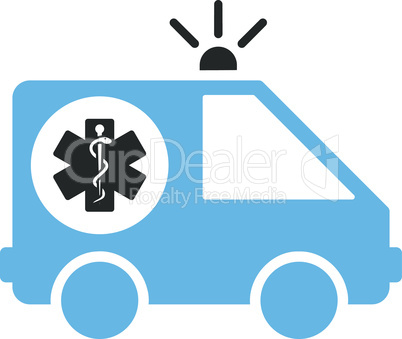 Bicolor Blue-Gray--ambulance car.eps