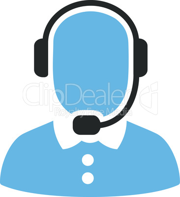 Bicolor Blue-Gray--call center operator.eps