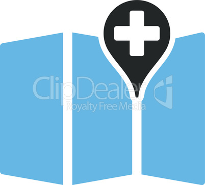 Bicolor Blue-Gray--medical map.eps