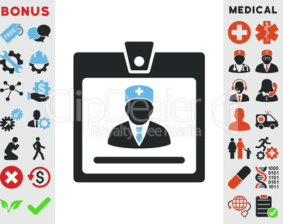 Bicolor Blue-Gray--doctor badge.eps