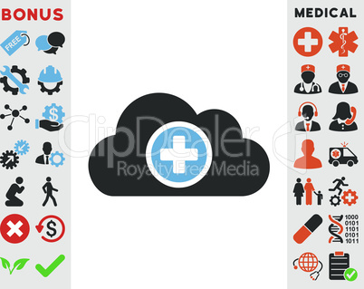 Bicolor Blue-Gray--health care cloud.eps