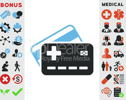 Bicolor Blue-Gray--medical insurance cards.eps