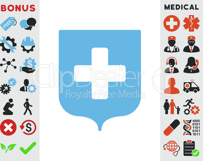 Bicolor Blue-Gray--medical shield.eps