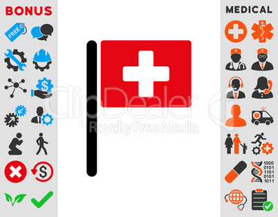 Hospital Flag Icon Hospital Flag Icon