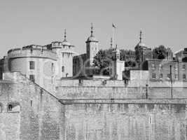 Black and white Tower of London