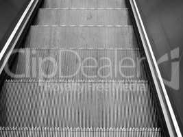 Black and white Escalator stair