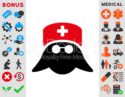 Medical Nurse Head Icon