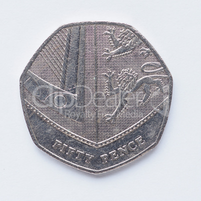 UK 50 pence coin