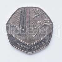 UK 50 pence coin