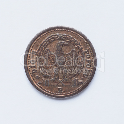 Old Italian coin 3 baiocchi