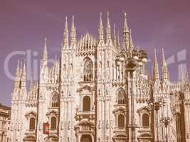 Retro looking Milan Cathedral