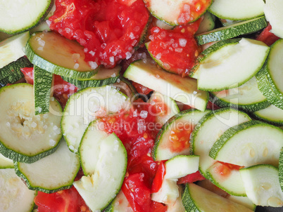 Zucchini with tomato