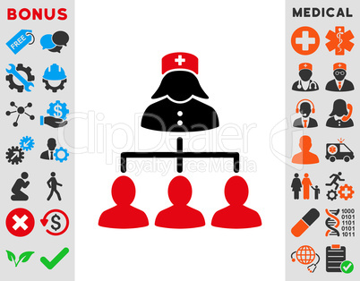 Nurse Patients Connections Icon