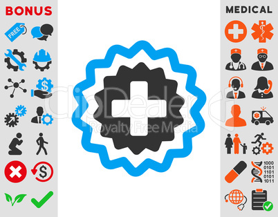 Medical Cross Stamp Icon