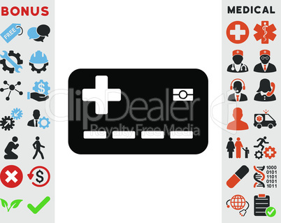 Bicolor Blood-Black--medical insurance card.eps
