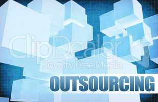 Outsourcing on Futuristic Abstract