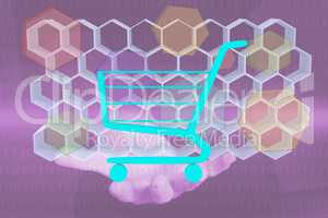 Hand with shopping cart