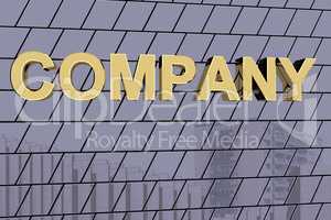 House facade with golden lettering "Company"