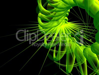 abstract green circumference