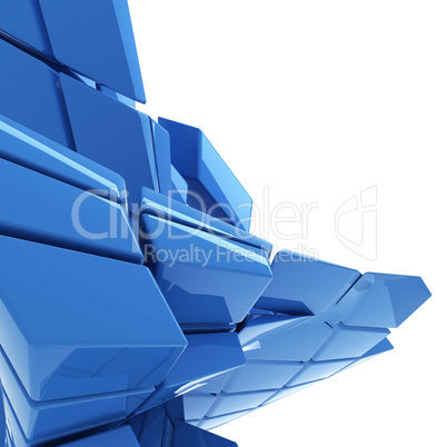 blue abstract technology background with copy space