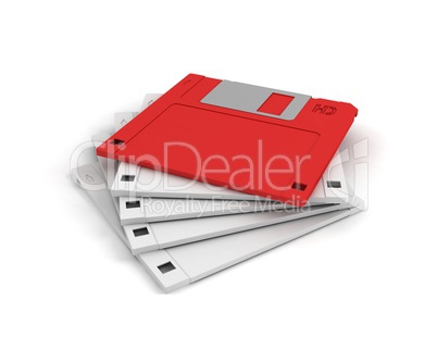 diskettes. leadership concept