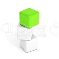 bright green box leadership concept