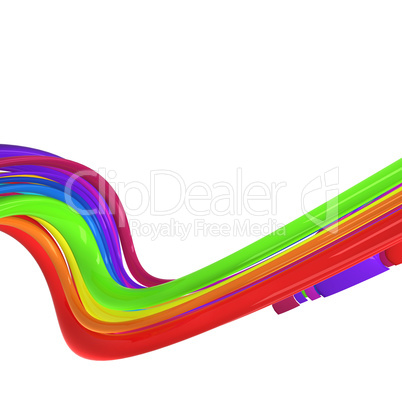 bright colorful cables on the white background