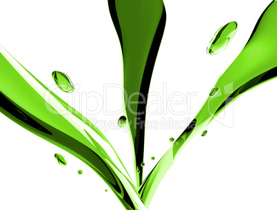 pouring green liquid