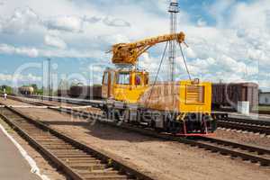 maintenance train on the railway